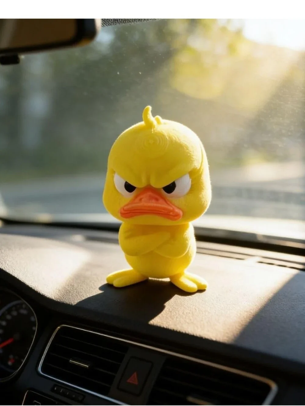 Yellow Angry Duck Bird Toy - Plush Decorative Figure
